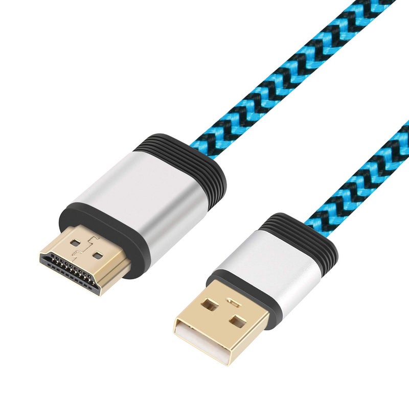 Yeebline USB to HDMI Charger Cable, [Aluminum Shell, Nylon Braided] USB 2.0 Type A Male to HDMI Male Charging Cable Converter Adapter Cord 0.5M - Image 4